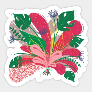 CRAZY LEAVES Sticker